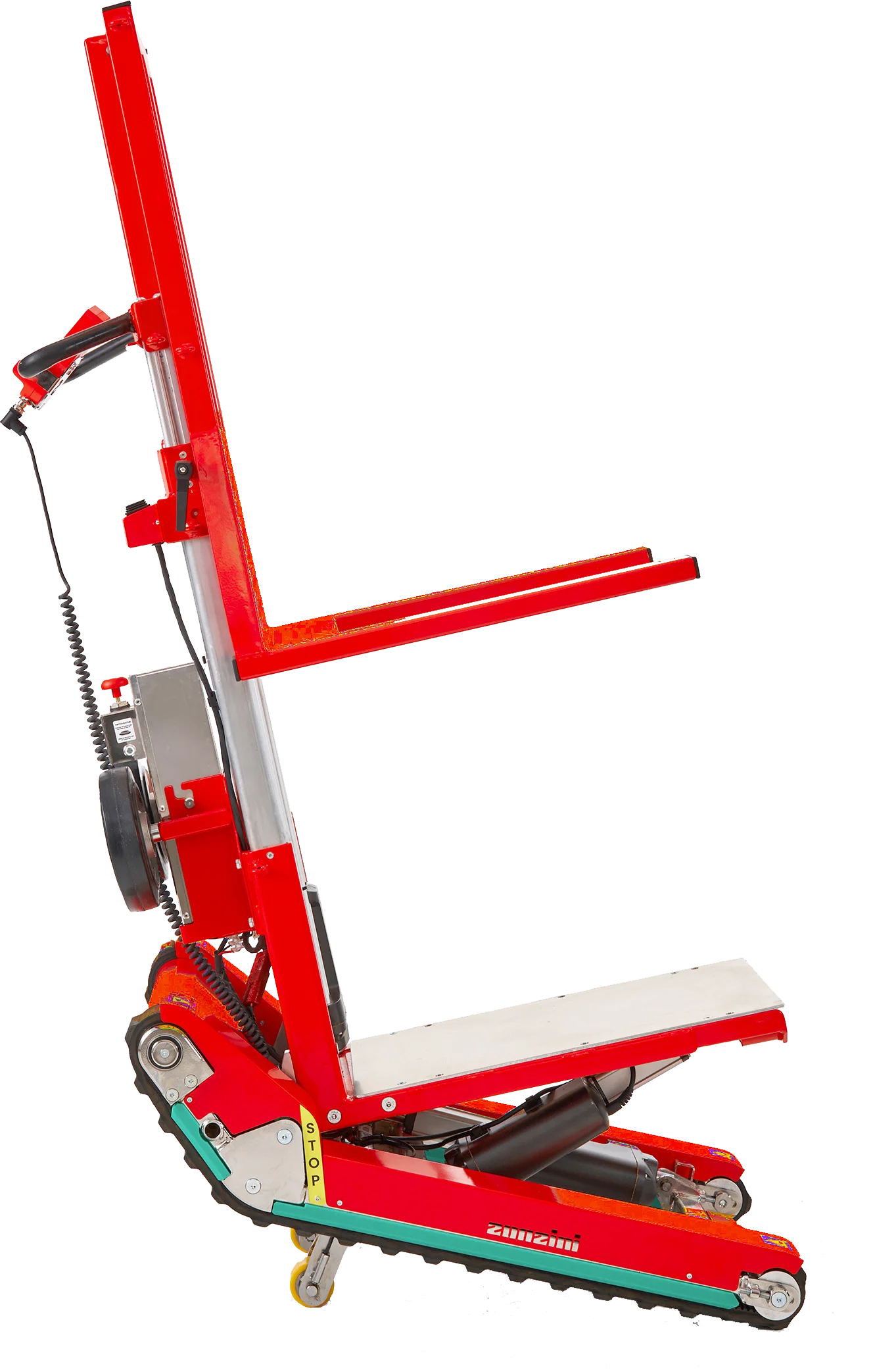 carrello saliscale elettrico cingolato domino lift stabilizzato